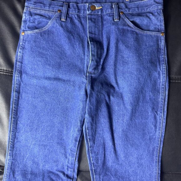 Wrangler Women's Straight Jeans Blue George Strait Cowboy Cut Slim Fit 36x32 - Picture 3 of 12